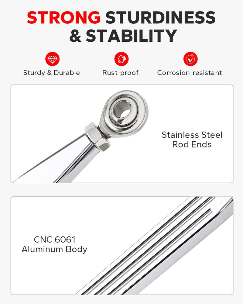 Amazicha Chrome Shift Linkage Compatible for Harley Davidson Softail Dyna Road King Electra Glide Street Glide Touring 1980-2024 - Image 3